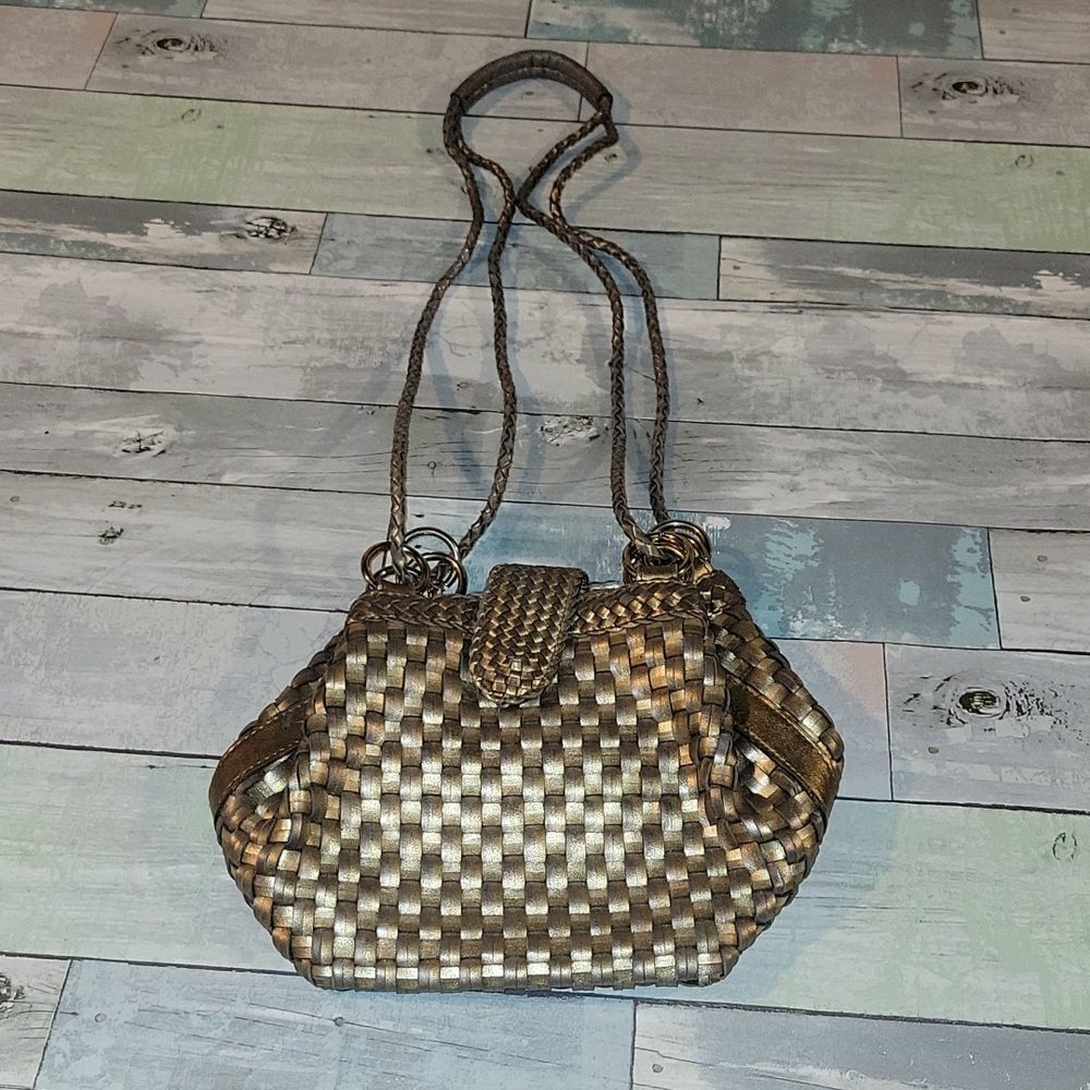 Warren Reed Gold Cross Body Purse/Bag